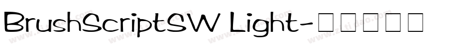 BrushScriptSW Light字体转换